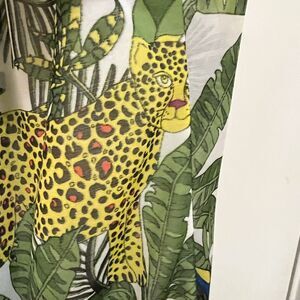 INC International Concepts Jungle Animal safari Tiger Faux Wrap Top Size Small